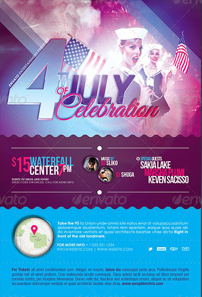 4th of july flyer templates seraphimchris graphic design and celebration flyers