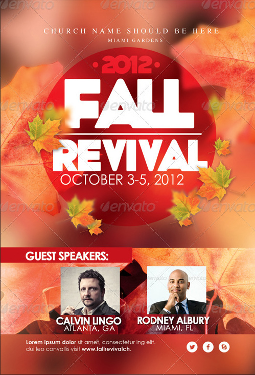 revival flyers templates