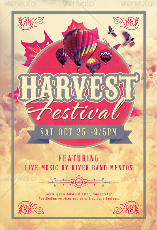 Harvest Festival Church Flyer Template-Image-Preview