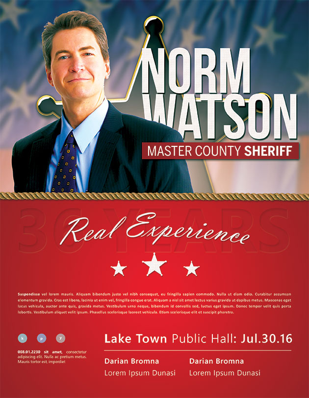 Political Flyer Sheriff-race-political-flyter-template