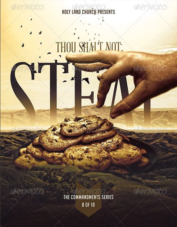 Thou Shalt Not Steal Commandment_8_Thou_Shalt_Not_Steal_Church_FLYER_Template_PREVIEW
