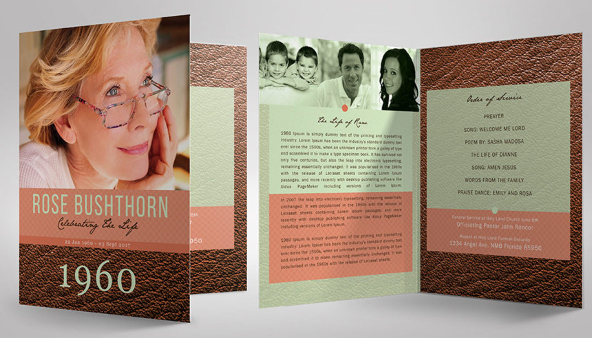 funeral pamphlet