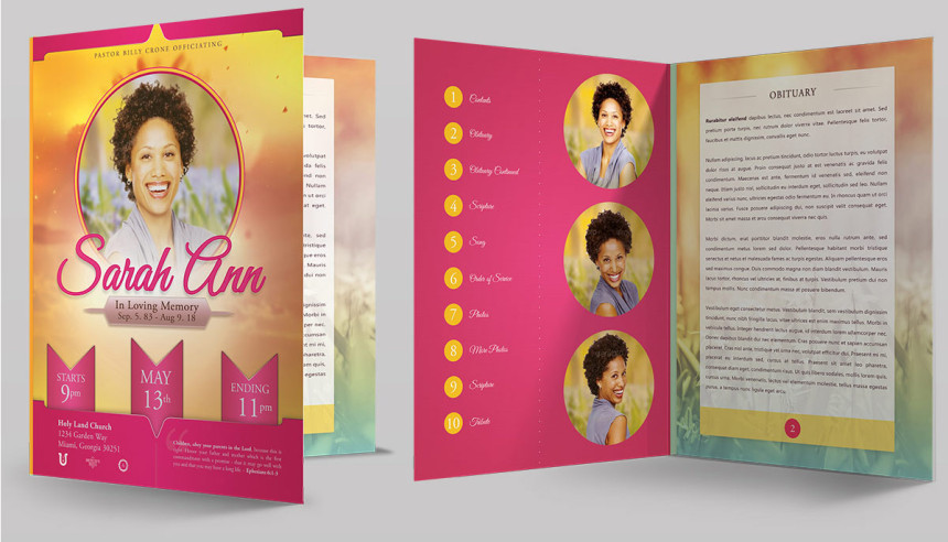 funeral booklet